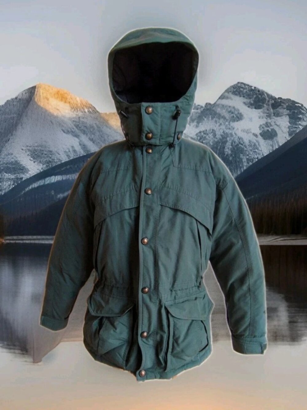 Women's Small -  The North Face Goose Down Green Puffer Parka Warm Jacket